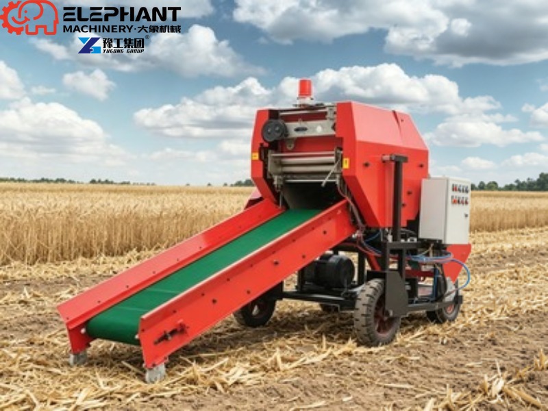 Silage Baler Machine - Farm Household Mini Round Hay Press