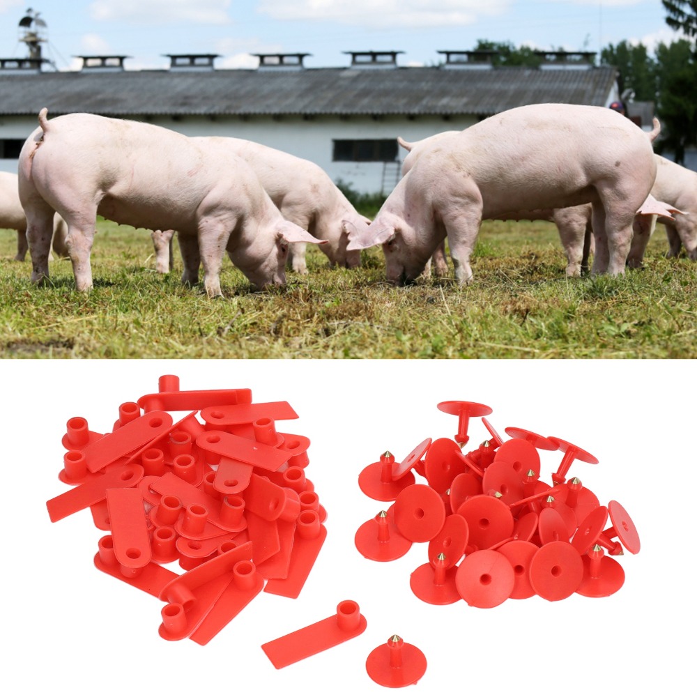 Livestock Ear Tag - 100Pcs Hand-writable Blank Livestock Ear Tag