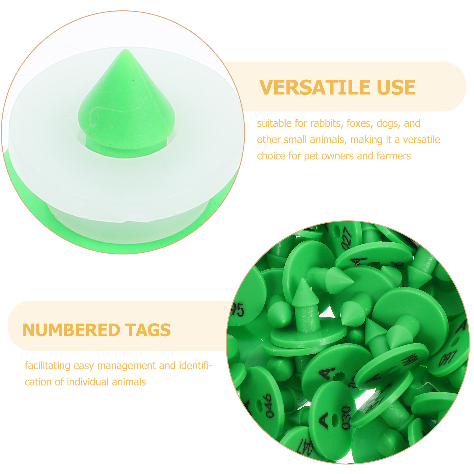 100Pcs Rabbit Ear Tags Colored - Livestock Ear Tag ulasan dan harga