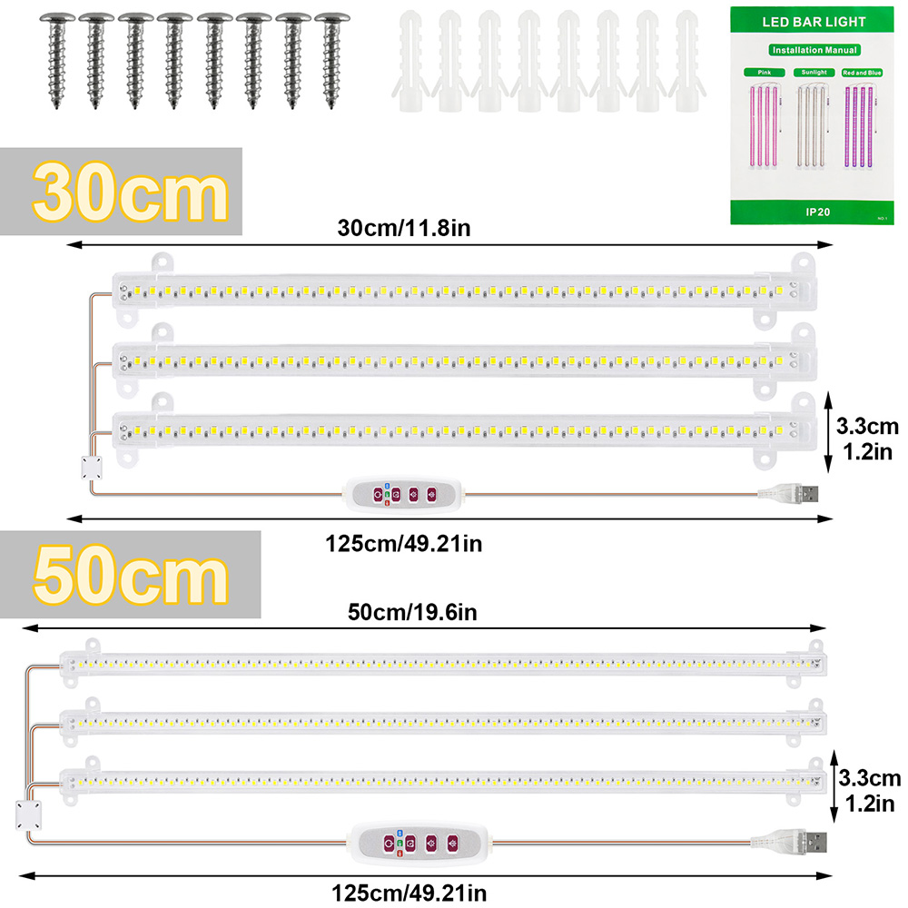 1/2/3/4Head LED Grow Light Str - Plant Growth Regulator ulasan dan harga