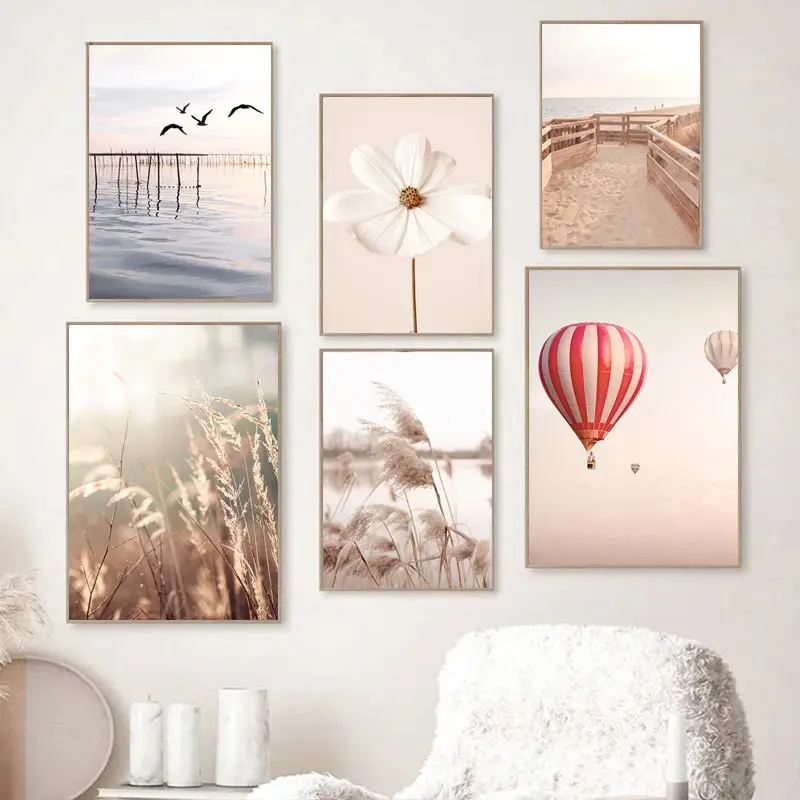 Beige Landscape Wall Art Poste - Orchard Sprayer Tractor ulasan dan harga