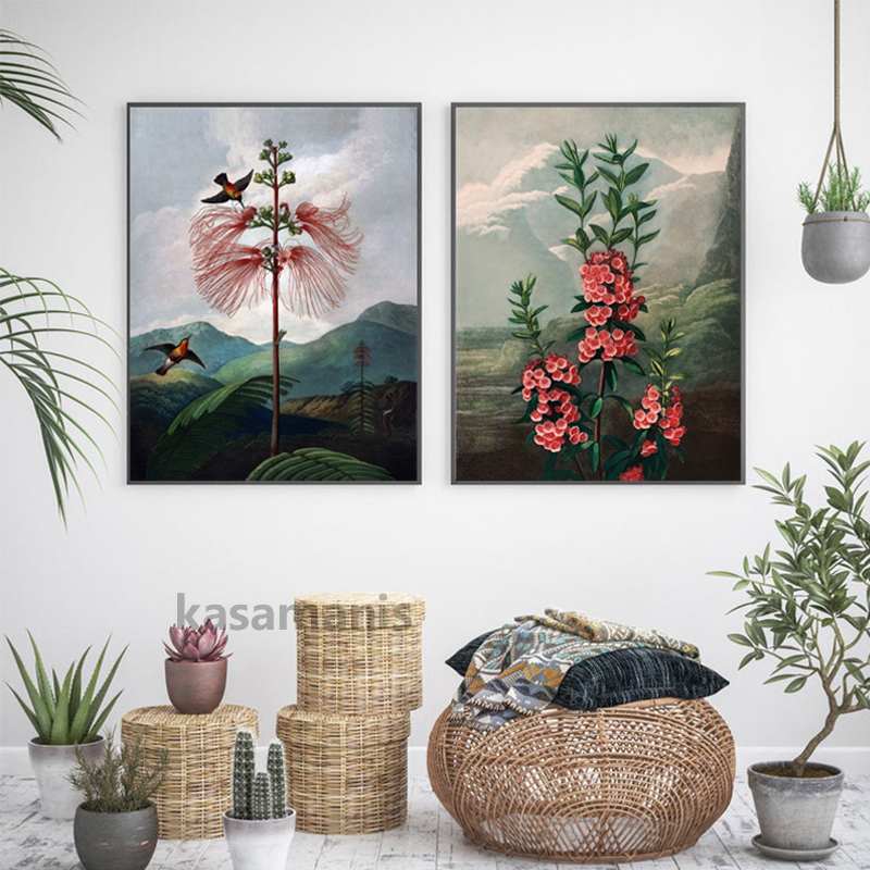 Botanical Flowers Canvas Art P - Orchard Sprayer Tractor ulasan dan harga